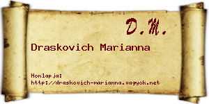 Draskovich Marianna névjegykártya